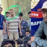 Police arresting Aditya Anand at Tamil Nadu railway station