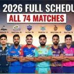 A promotional graphic for the IPL 2026 season featuring the captains of all 10 participating teams in their respective jerseys.