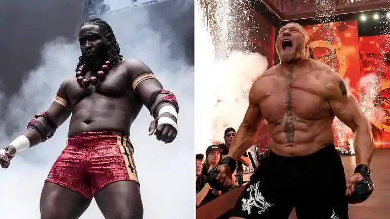 Oba Femi vs. Brock Lesnar (Image: WWE)