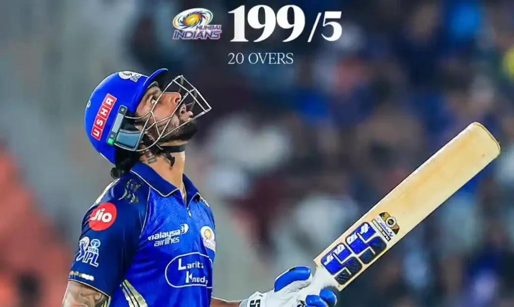 Tilak Varma celebrates after scoring a century for Mumbai Indians against Gujarat Titans in IPL 2026.