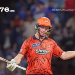 Travis Head and Heinrich Klaasen during Sunrisers Hyderabad’s successful chase against Mumbai Indians.