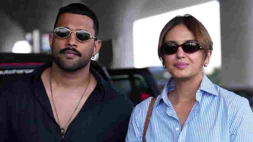 Bollywood actress Huma Qureshi and acting coach Rachit Singh photographed together in public.