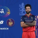 RCB and KKR players stand ahead of the IPL 2026 57th match.