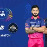 Rajasthan Royals and Gujarat Titans face off in the IPL 2026 52nd match poster.