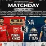 Punjab Kings take on Gujarat Titans in the 46th match of IPL 2026 at Ahmedabad.