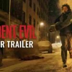 Austin Abrams running through a snowy, deserted Raccoon City in the official Resident Evil movie trailer.