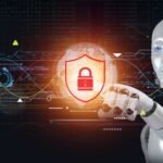 Digital visualization of an autonomous AI agent executing an end-to-end network cyberattack.
